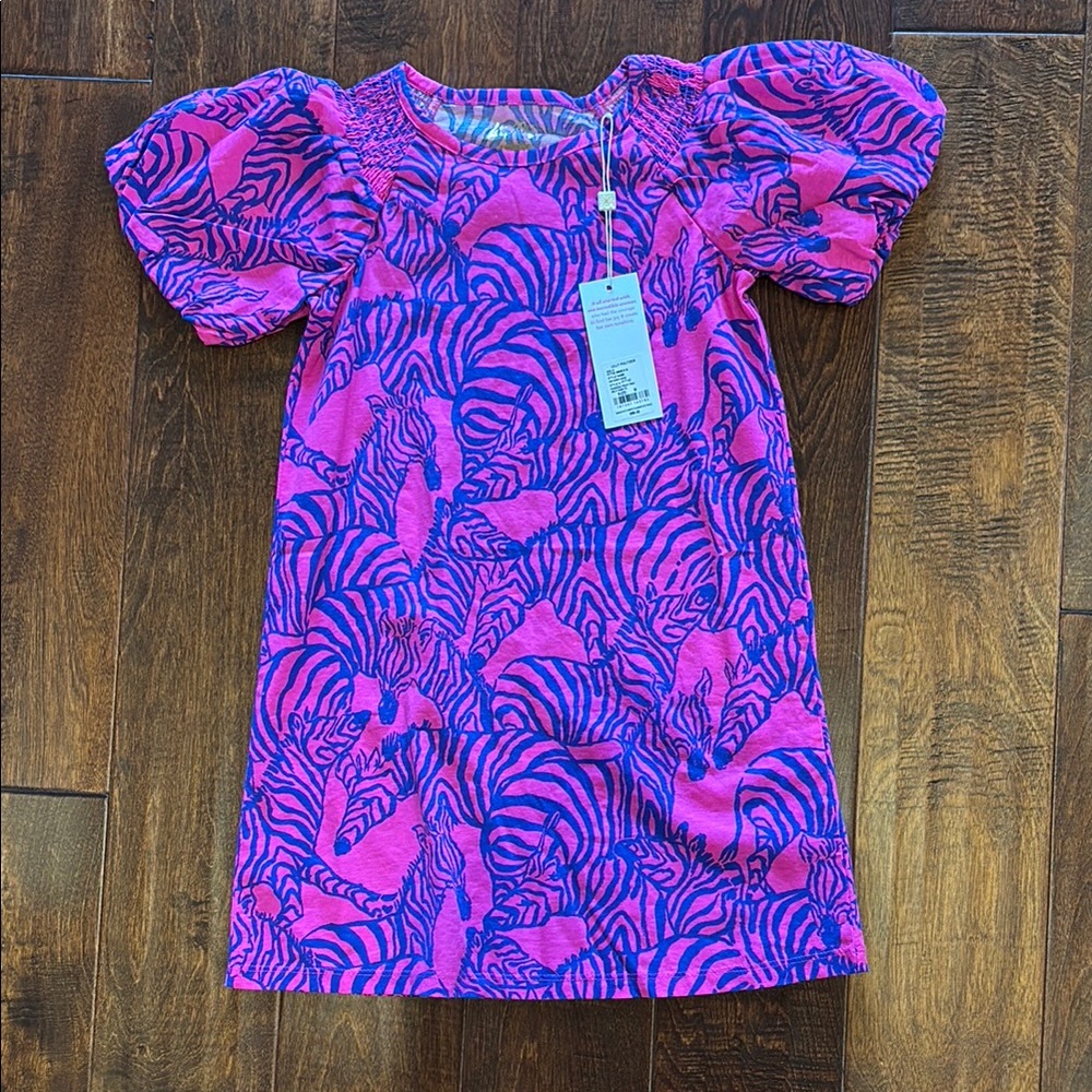 Lilly Pulitzer Pink and Blue Zebra Print Top